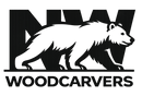 Logo of Northwest Woodcarvers with a bear illustration transparent