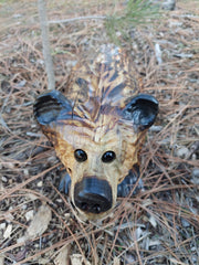 Chainsaw Carved Bear on All Fours - 12'' - Brown