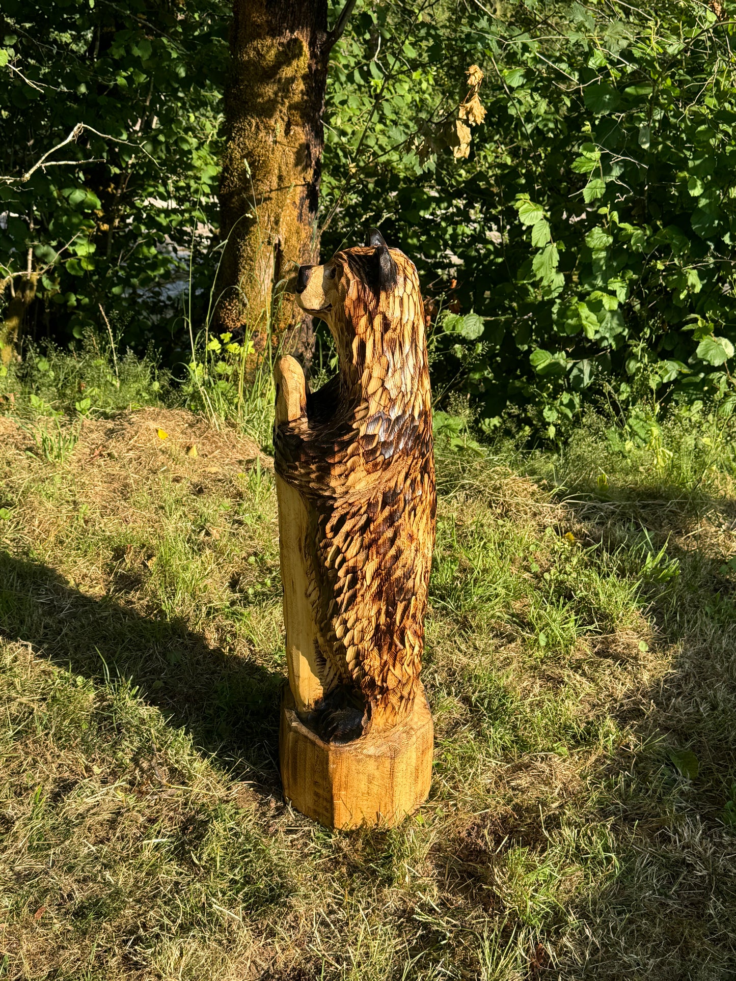 36” sign bear standing brown