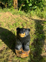 32” Bear on Rocks Looking Up - Black