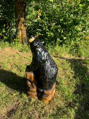 32” Bear on Rocks Looking Up - Black