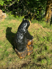 30” Bear on Rocks - Black