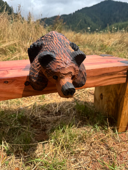 Chainsaw Carved Bear for Shelves Mantles 15 inches