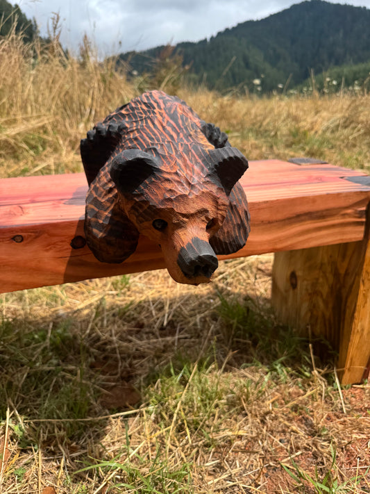 Chainsaw Carved Bear for Shelves Mantles 15 inches