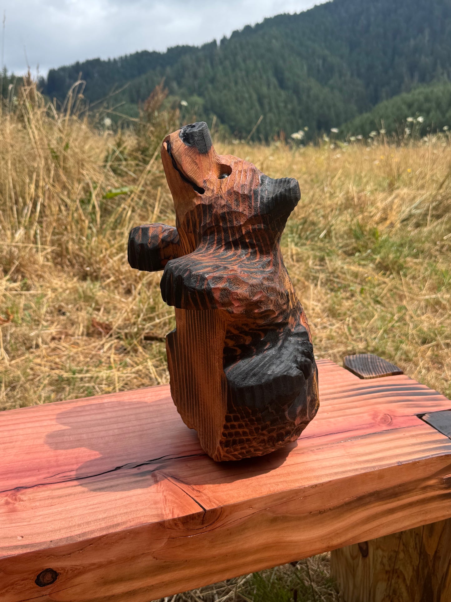 Chainsaw Carved Bear for Shelves Mantles 15 inches