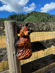 Wood Carved Climbing Bear for Posts, Poles, Trees, and More - 15 Inches, Easy to Mount and Display - Brown